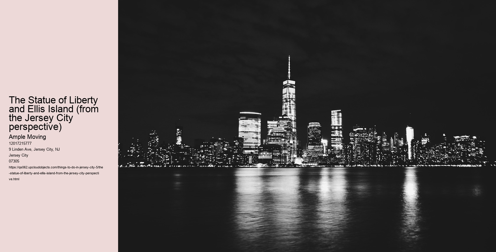 The Statue of Liberty and Ellis Island (from the Jersey City perspective)